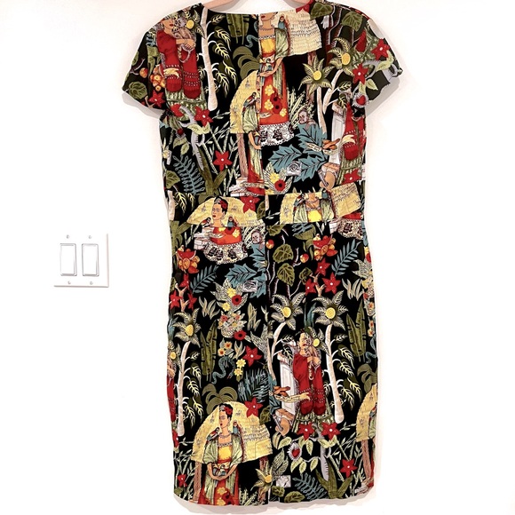 Grace Karin Vintage 50’s Style Frida Kahlo Pencil Dress Women’s Sz L NWT - Picture 3 of 11